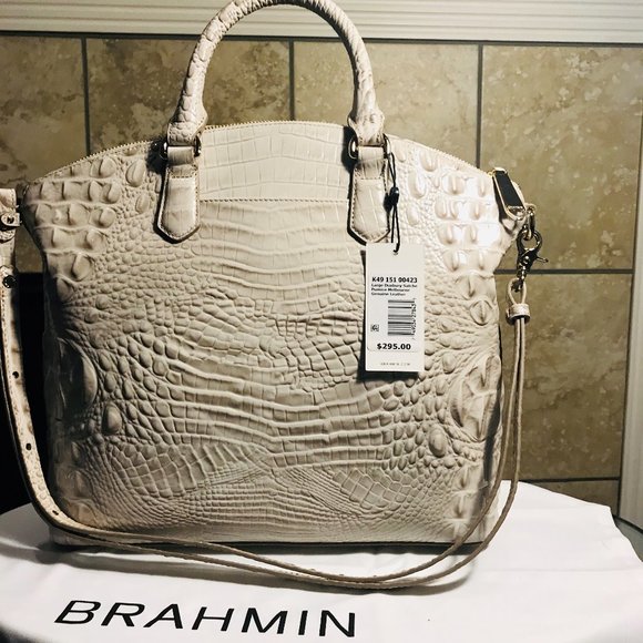 NWT- FREE SHIPPING -BRAHMIN-LARGE DUXBURY Satchel Melbourne - Picture 2 of 6